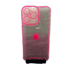 Накладка Luminous Chrome Transparent case for Iphone 11pro (розовый)