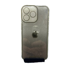 Накладка Luminous Chrome Transparent case for Iphone 12pro max (черный)