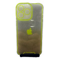 Накладка Luminous Chrome Transparent case for Iphone 15 (салатовый)