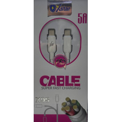 Кабель Xstar X95 Type-C to Type-C 60W silicone charging data Cable