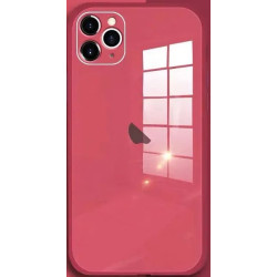 Накладка Glass case for Iphone 7+/8+ (малиновый)