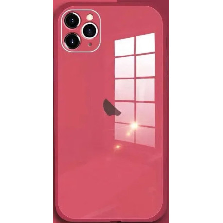 Накладка Glass case for Iphone 11Pro (малиновый)