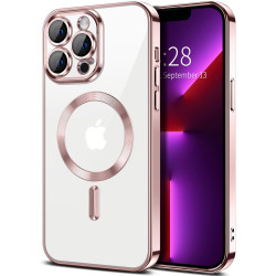 Накладка Sides Chrome Case Magsafe Full Camera for Iphone 12 (Rose-gold)
