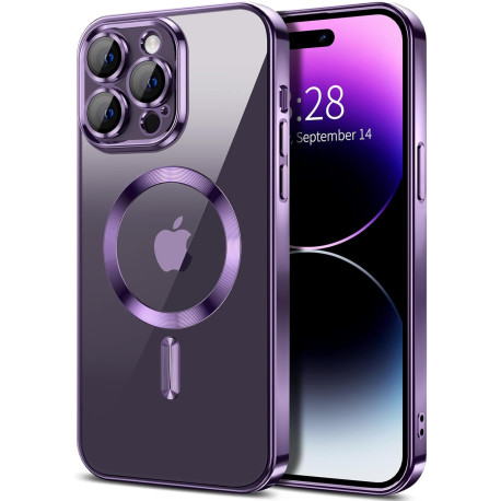 Накладка Sides Chrome Case Magsafe Full Camera for Iphone 12Pro (Dark-purple)