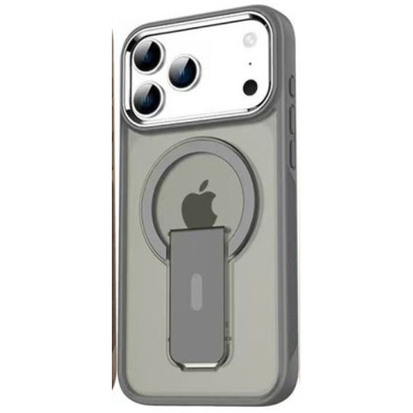 Накладка Matte Color Case With Magnetic (с подставкой) for IPhone 17pro (grey)