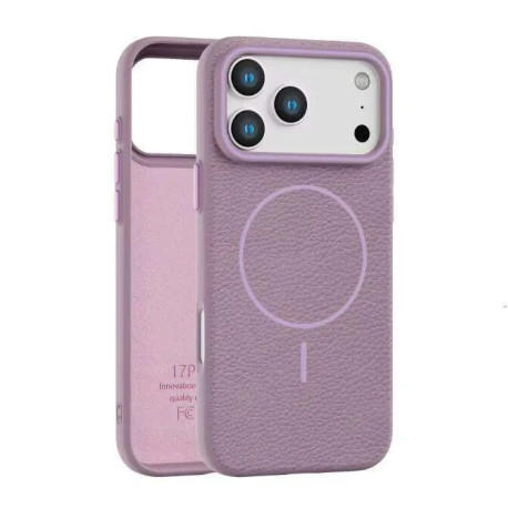 Накладка TPU с текстурой кожи Magsafe for Iphone 16Pro max (Sunset purple)