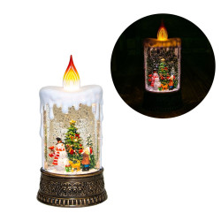 XMAS Новогодний ночник Свеча со снеговиком WDL-23016B 24,5 см