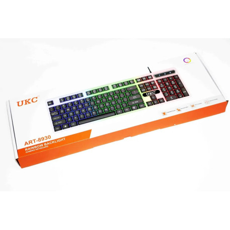 Клавиатура игровая UKC DX750 с RGB подсветкой проводная USB