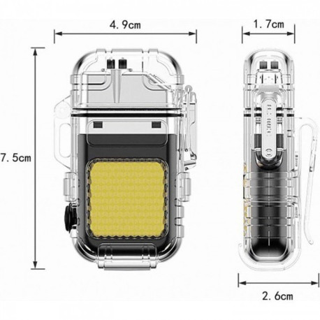 Зажигалка спиральная USB и Led фонарик