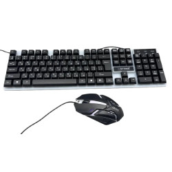 Проводная клавиатура с подсветкой + мышка XSTRIKE X-1014 RGB USB с подсветкой