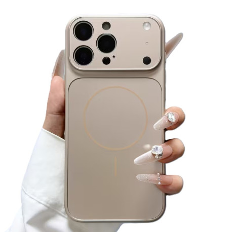 Накладка AG Glass slim fit cover Magnetic iPhone 16 gold