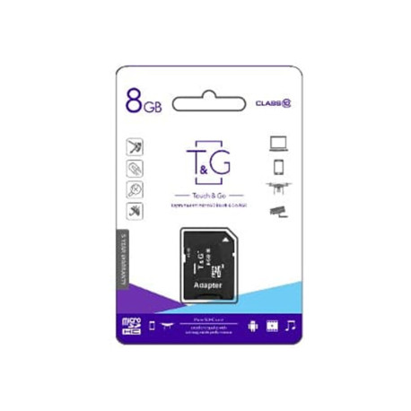 Карта памяти T&G micro SDHC 8 GB Class 10 +адаптер