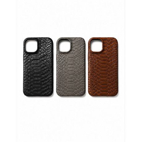 Накладка Croco case for Iphone 16pro max (gray)