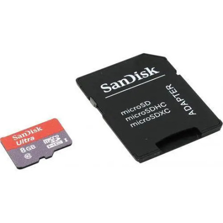 Карта памяти SanDisk Ultra microSD XC 8GB class 10 SD адаптер
