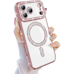 Накладка Newseego Clear Magnetic Case for iPhone 14Pro max (Rose-gold)