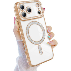 Накладка Newseego Clear Magnetic Case for iPhone 16Pro (Gold)