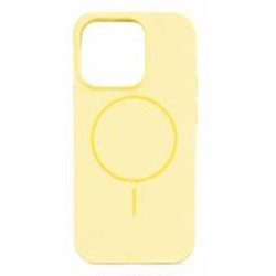 Накладка Silicone Case Full Protective Magnetic for Iphone 13Pro №11 (Creamy-yellow)
