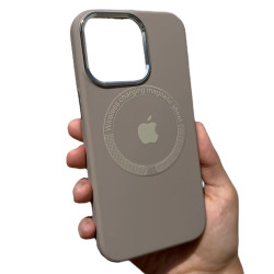 Silicone Case MagSafe Crescent Metal for Iphone 11Pro Pebble (№5)